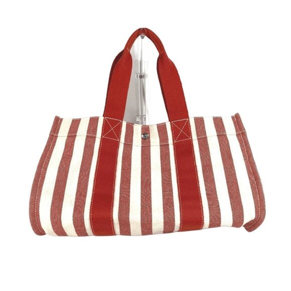 HERMES With porch Cannes GM Cannes GM Stripe Bag Tote Bag Beach bag Hand Bag - Picture 1 of 14